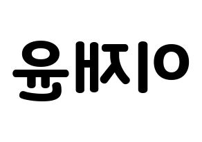 KPOP SF9(에스에프나인、エスエフナイン) 재윤 (ジェユン) 応援ボード・うちわ　韓国語/ハングル文字型紙 左右反転