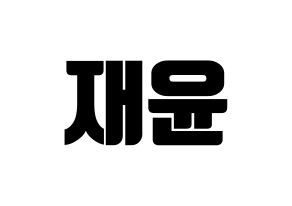 KPOP SF9(에스에프나인、エスエフナイン) 재윤 (ジェユン) コンサート用　応援ボード・うちわ　韓国語/ハングル文字型紙 通常