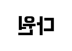 KPOP SF9(에스에프나인、エスエフナイン) 다원 (ダウォン) k-pop アイドル名前 ファンサボード 型紙 左右反転