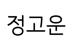 KPOP SHA SHA(샤샤、シャシャ) 고운 (コウン) コンサート用　応援ボード・うちわ　韓国語/ハングル文字型紙 通常