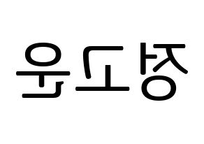 KPOP SHA SHA(샤샤、シャシャ) 고운 (コウン) プリント用応援ボード型紙、うちわ型紙　韓国語/ハングル文字型紙 左右反転