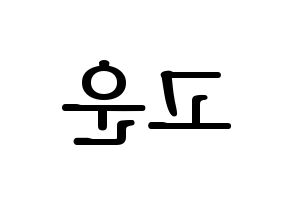 KPOP SHA SHA(샤샤、シャシャ) 고운 (コウン) プリント用応援ボード型紙、うちわ型紙　韓国語/ハングル文字型紙 左右反転