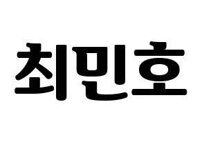 KPOP SHINee(샤이니、シャイニー) 민호 (ミンホ) コンサート用　応援ボード・うちわ　韓国語/ハングル文字型紙 通常
