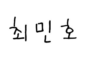 KPOP SHINee(샤이니、シャイニー) 민호 (ミンホ) k-pop 応援ボード メッセージ 型紙 通常