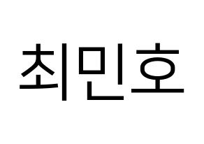 KPOP SHINee(샤이니、シャイニー) 민호 (ミンホ) プリント用応援ボード型紙、うちわ型紙　韓国語/ハングル文字型紙 通常