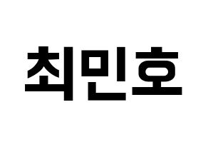 KPOP SHINee(샤이니、シャイニー) 민호 (ミンホ) k-pop アイドル名前 ファンサボード 型紙 通常