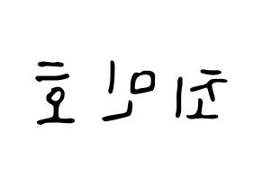 KPOP SHINee(샤이니、シャイニー) 민호 (ミンホ) 応援ボード ハングル 型紙  左右反転