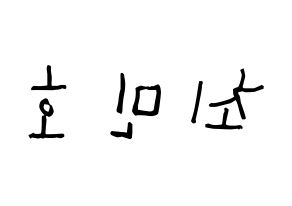 KPOP SHINee(샤이니、シャイニー) 민호 (チェ・ミンホ, ミンホ) 無料サイン会用、イベント会用応援ボード型紙 左右反転