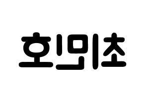 KPOP SHINee(샤이니、シャイニー) 민호 (チェ・ミンホ, ミンホ) 応援ボード、うちわ無料型紙、応援グッズ 左右反転