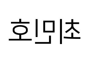 KPOP SHINee(샤이니、シャイニー) 민호 (ミンホ) プリント用応援ボード型紙、うちわ型紙　韓国語/ハングル文字型紙 左右反転