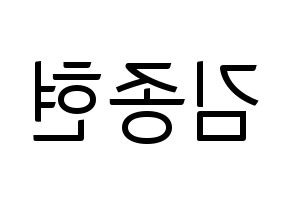 KPOP SHINee(샤이니、シャイニー) 종현 (ジョンヒョン) コンサート用　応援ボード・うちわ　韓国語/ハングル文字型紙 左右反転
