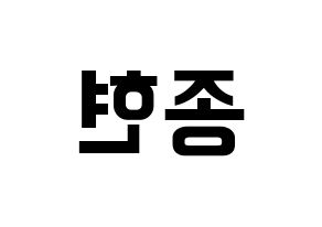 KPOP SHINee(샤이니、シャイニー) 종현 (ジョンヒョン) k-pop アイドル名前 ファンサボード 型紙 左右反転