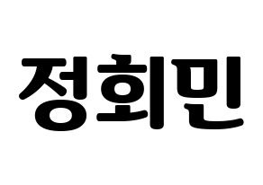 KPOP South Club(사우스클럽、サウスクラブ) 정회민 (チョン・フェミン) コンサート用　応援ボード・うちわ　韓国語/ハングル文字型紙 通常
