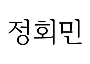 KPOP South Club(사우스클럽、サウスクラブ) 정회민 (チョン・フェミン) 応援ボード・うちわ　韓国語/ハングル文字型紙 通常