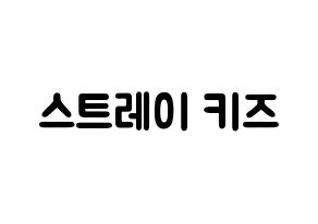 KPOP歌手 Stray Kids(스트레이 키즈、ストレイキッズ) 応援ボード型紙、うちわ型紙　韓国語/ハングル文字 通常