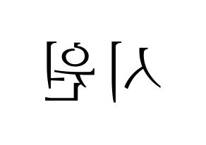 KPOP Super Junior-M(슈퍼주니어-M、スーパージュニア-M) 시원 (シウォン) 応援ボード・うちわ　韓国語/ハングル文字型紙 左右反転