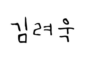 KPOP Super Junior-M(슈퍼주니어-M、スーパージュニア-M) 려욱 (リョウク) 応援ボード ハングル 型紙  通常