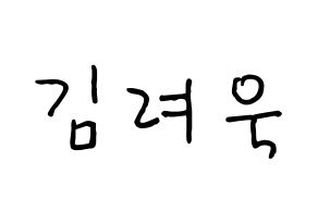 KPOP Super Junior-M(슈퍼주니어-M、スーパージュニア-M) 려욱 (リョウク) k-pop 応援ボード メッセージ 型紙 通常