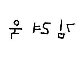 KPOP Super Junior-M(슈퍼주니어-M、スーパージュニア-M) 려욱 (キム・リョウク, リョウク) 無料サイン会用、イベント会用応援ボード型紙 左右反転