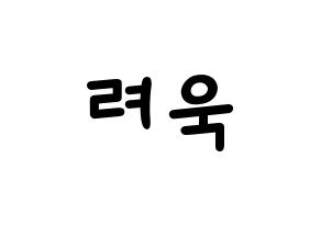 KPOP Super Junior-M(슈퍼주니어-M、スーパージュニア-M) 려욱 (リョウク) 名前 応援ボード 作り方 通常