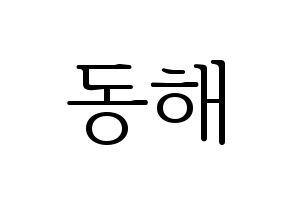 KPOP Super Junior-M(슈퍼주니어-M、スーパージュニア-M) 동해 (ドンヘ) 応援ボード・うちわ　韓国語/ハングル文字型紙 通常