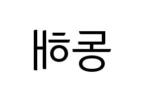 KPOP Super Junior-M(슈퍼주니어-M、スーパージュニア-M) 동해 (ドンヘ) コンサート用　応援ボード・うちわ　韓国語/ハングル文字型紙 左右反転