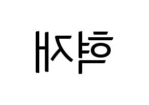 KPOP Super Junior-M(슈퍼주니어-M、スーパージュニア-M) 은혁 (ウニョク) コンサート用　応援ボード・うちわ　韓国語/ハングル文字型紙 左右反転