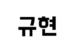 KPOP Super Junior(슈퍼주니어、スーパージュニア) 규현 (キュヒョン) k-pop アイドル名前 ファンサボード 型紙 通常