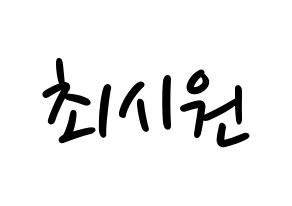 KPOP Super Junior(슈퍼주니어、スーパージュニア) 시원 (シウォン) 応援ボード ハングル 型紙  通常