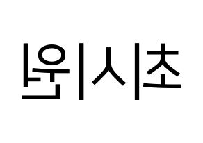 KPOP Super Junior(슈퍼주니어、スーパージュニア) 시원 (シウォン) プリント用応援ボード型紙、うちわ型紙　韓国語/ハングル文字型紙 左右反転