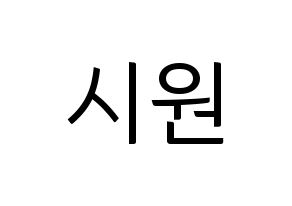 KPOP Super Junior(슈퍼주니어、スーパージュニア) 시원 (シウォン) コンサート用　応援ボード・うちわ　韓国語/ハングル文字型紙 通常