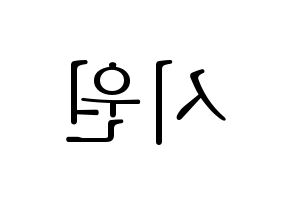KPOP Super Junior(슈퍼주니어、スーパージュニア) 시원 (シウォン) 応援ボード・うちわ　韓国語/ハングル文字型紙 左右反転