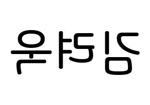 KPOP Super Junior(슈퍼주니어、スーパージュニア) 려욱 (キム・リョウク, リョウク) 無料サイン会用、イベント会用応援ボード型紙 左右反転