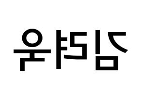 KPOP Super Junior(슈퍼주니어、スーパージュニア) 려욱 (キム・リョウク, リョウク) 無料サイン会用、イベント会用応援ボード型紙 左右反転