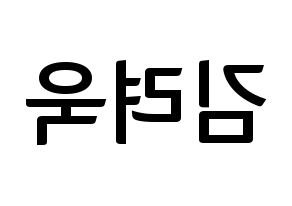 KPOP Super Junior(슈퍼주니어、スーパージュニア) 려욱 (リョウク) k-pop アイドル名前 ファンサボード 型紙 左右反転