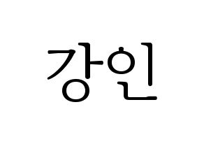 KPOP Super Junior(슈퍼주니어、スーパージュニア) 강인 (カンイン) 応援ボード・うちわ　韓国語/ハングル文字型紙 通常