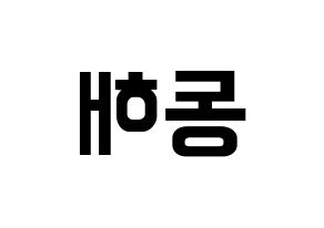 KPOP Super Junior(슈퍼주니어、スーパージュニア) 동해 (ドンヘ) k-pop アイドル名前 ファンサボード 型紙 左右反転