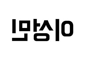 KPOP Super Junior(슈퍼주니어、スーパージュニア) 성민 (ソンミン) k-pop アイドル名前 ファンサボード 型紙 左右反転