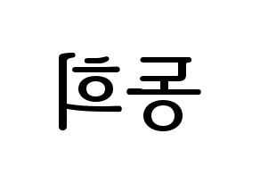 KPOP Super Junior(슈퍼주니어、スーパージュニア) 신동 (シンドン) プリント用応援ボード型紙、うちわ型紙　韓国語/ハングル文字型紙 左右反転