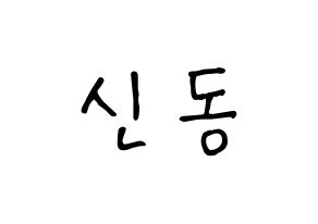 KPOP Super Junior(슈퍼주니어、スーパージュニア) 신동 (シンドン) k-pop 応援ボード メッセージ 型紙 通常