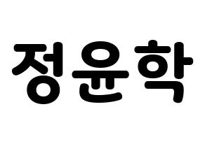 KPOP Supernova(초신성、超新星) 윤학 (ユナク) 応援ボード・うちわ　韓国語/ハングル文字型紙 通常