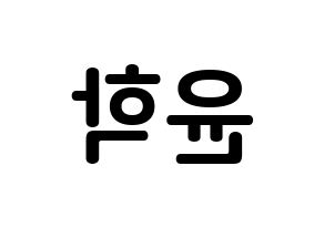 KPOP Supernova(초신성、超新星) 윤학 (チョン・ユナク, ユナク) k-pop アイドル名前　ボード 言葉 左右反転