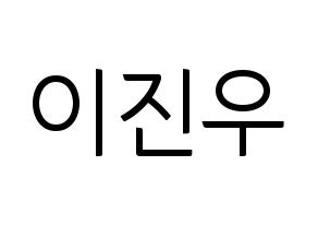 KPOP TEEN TEEN(틴틴、ティーンティーン) 이진우 (イ・ジヌ) コンサート用　応援ボード・うちわ　韓国語/ハングル文字型紙 通常