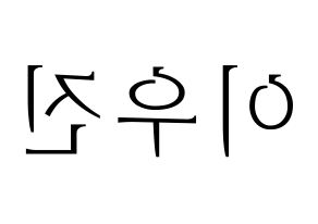 KPOP TEEN TEEN(틴틴、ティーンティーン) 이우진 (イ・ウジン) 応援ボード・うちわ　韓国語/ハングル文字型紙 左右反転