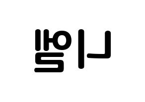 KPOP TEEN TOP(틴탑、ティーントップ) 니엘 (アン・ダニエル, ニエル) k-pop アイドル名前　ボード 言葉 左右反転