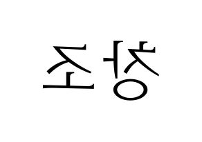 KPOP TEEN TOP(틴탑、ティーントップ) 창조 (チャンジョ) 応援ボード・うちわ　韓国語/ハングル文字型紙 左右反転