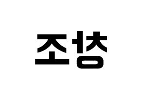 KPOP TEEN TOP(틴탑、ティーントップ) 창조 (チャンジョ) k-pop アイドル名前 ファンサボード 型紙 左右反転