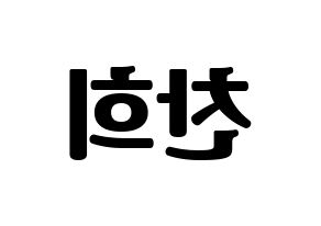 KPOP TEEN TOP(틴탑、ティーントップ) 천지 (チョンジ) コンサート用　応援ボード・うちわ　韓国語/ハングル文字型紙 左右反転