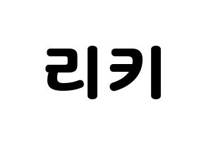 KPOP TEEN TOP(틴탑、ティーントップ) 리키 (リッキー) 応援ボード・うちわ　韓国語/ハングル文字型紙 通常
