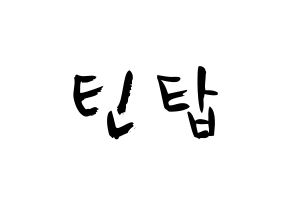 KPOP歌手 TEEN TOP(틴탑、ティーントップ) 応援ボード型紙、うちわ型紙　韓国語/ハングル文字 通常